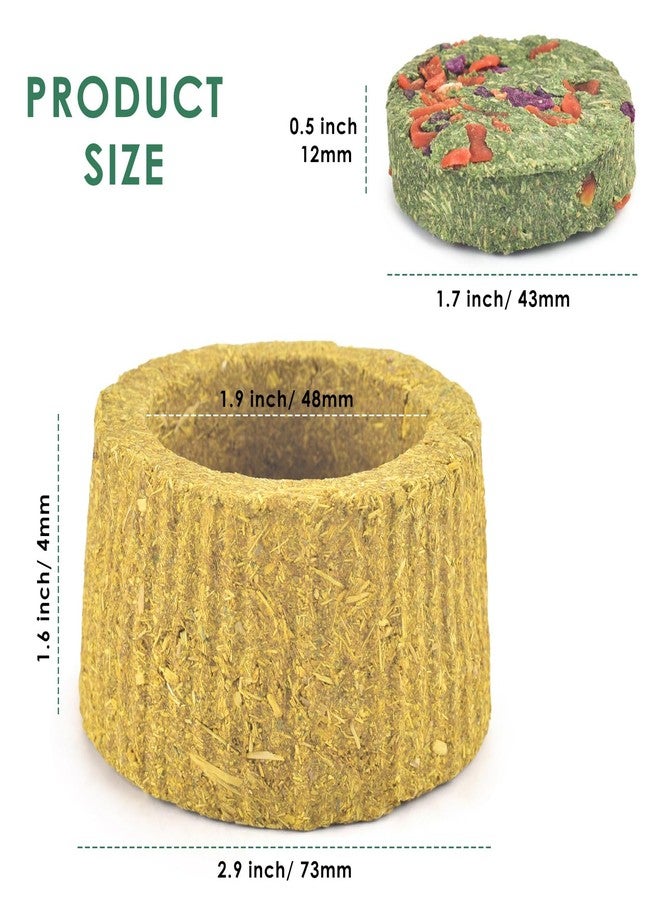 ERKOON 100% Edible Premium Timothy Hay Chew A Bowl for Rabbits, Chinchilla Treats, Chew Toys for Teeth Guinea Pigs and Mice (Pumpkin) - Image 2